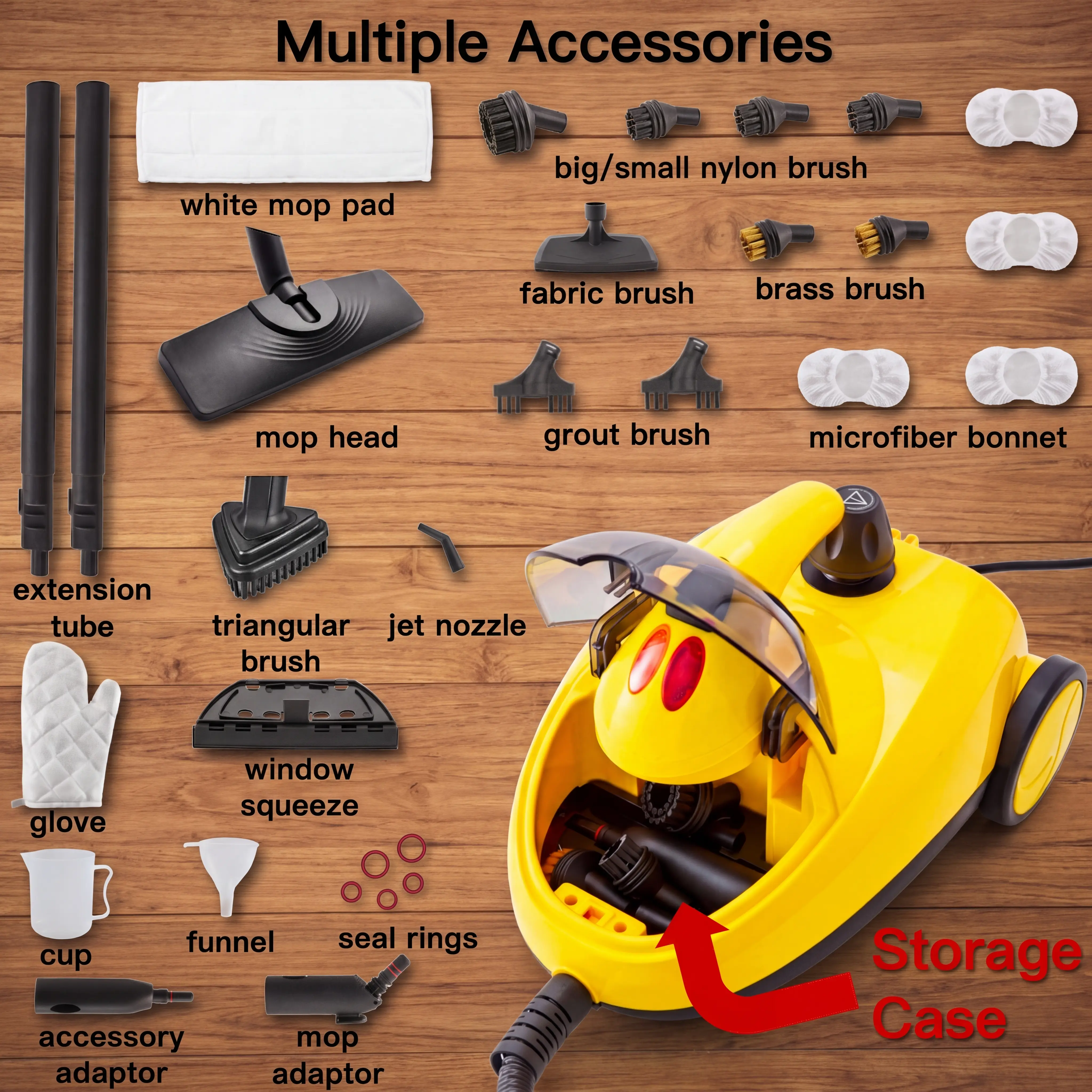 🔥72 Oz High-Pressure Steam Cleaner & Mop – Powerful Deep Cleaner for Home, Floors & Car Interiors