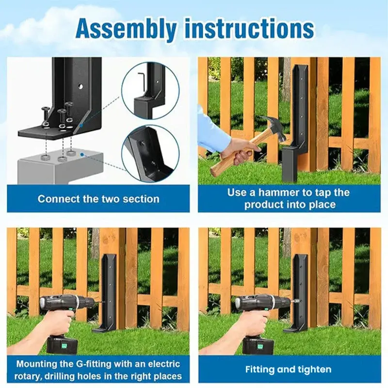 Fence Post Repair Kit - Super Strong Fixation