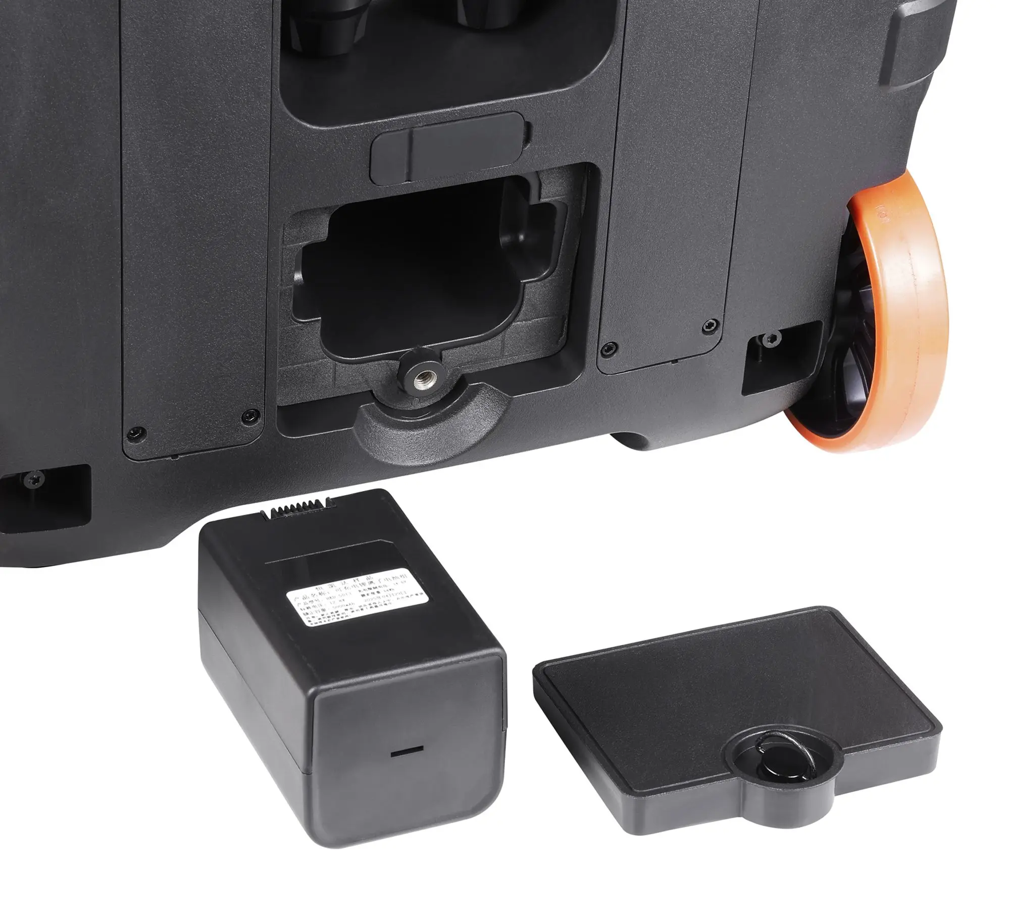 Removable battery and rear battery compartment