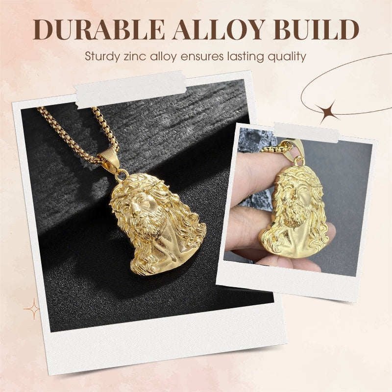 ⏳Limited-time 35% off⏰Jesus Head Pendant Necklace✝️📿