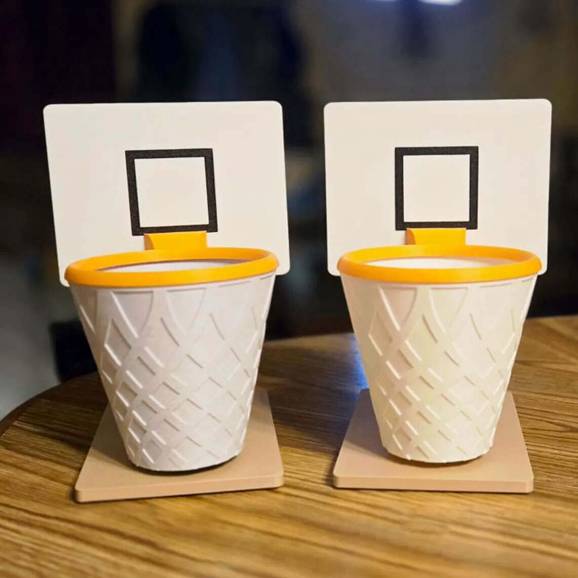Basketball Net Pencil Holder with Backboard