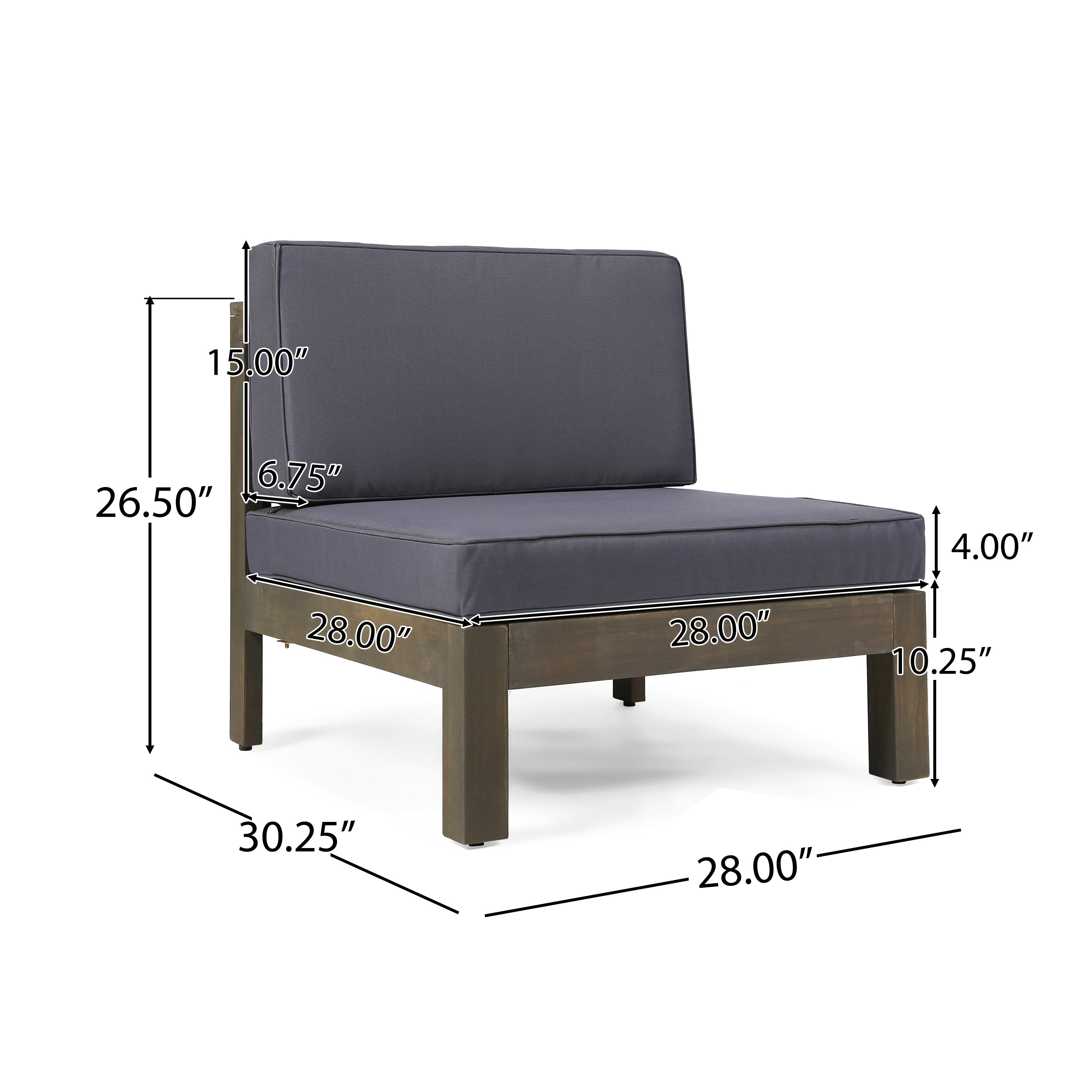 Brava Acacia Wood Outdoor Sectional Sofa by Christopher Knight Home