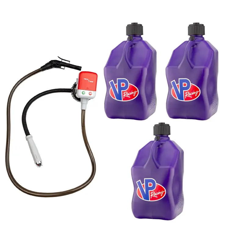 3 Pack Utility Fuel Jug With Fluid Transfer Pump Battery Powered Liquid Pump Outdoor Motorsport Portable Transfer Equipment