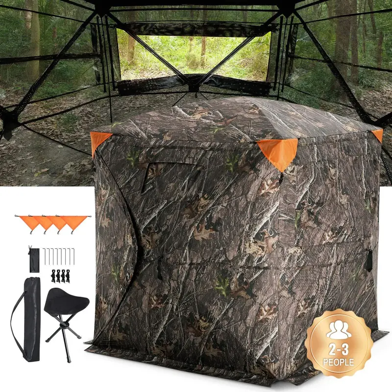 270° See-Through Hunting Blind for 2-3 Person Pop-Up Deer