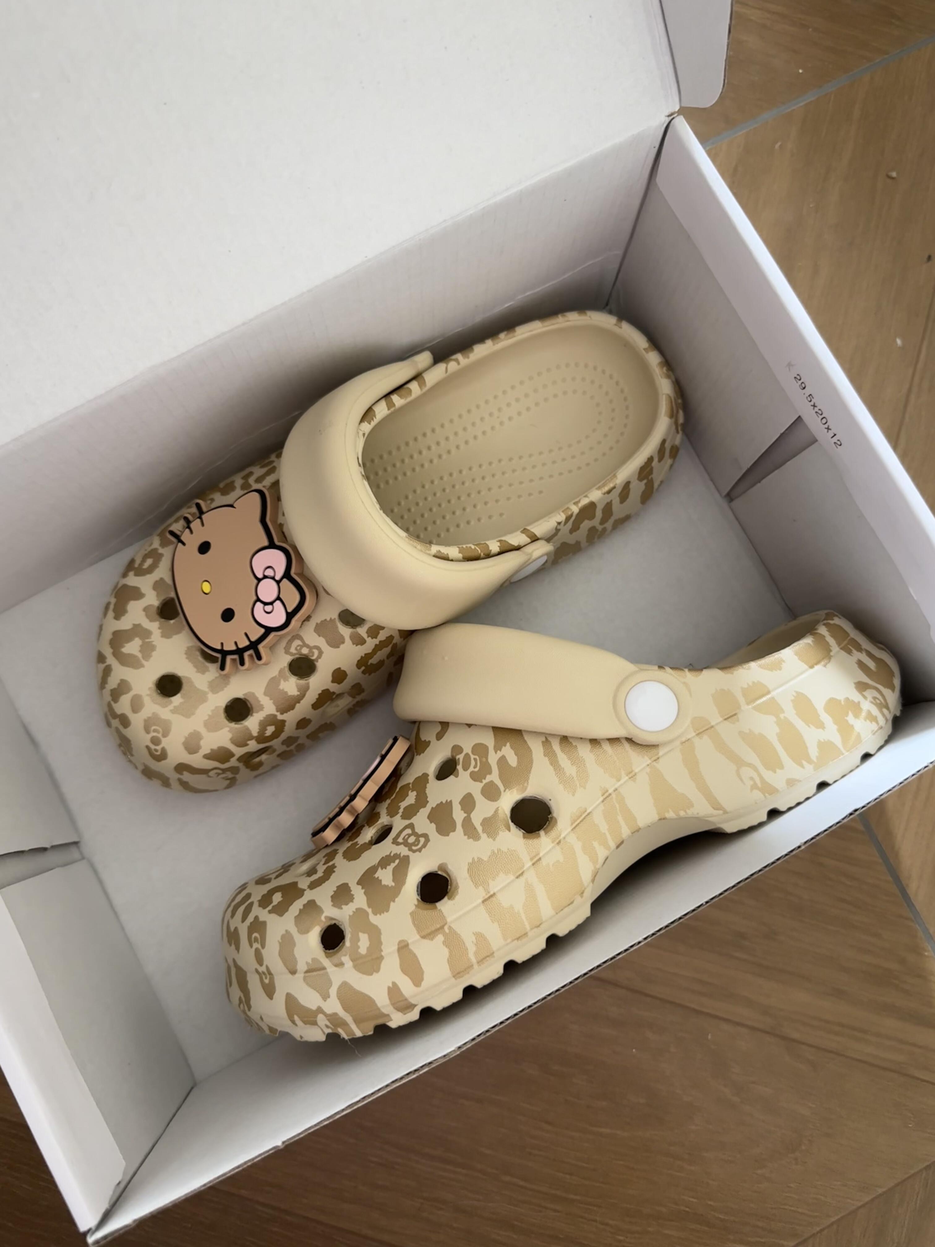 Hello Kitty Leopard Print Platform Clogs Slip Summer Sandals