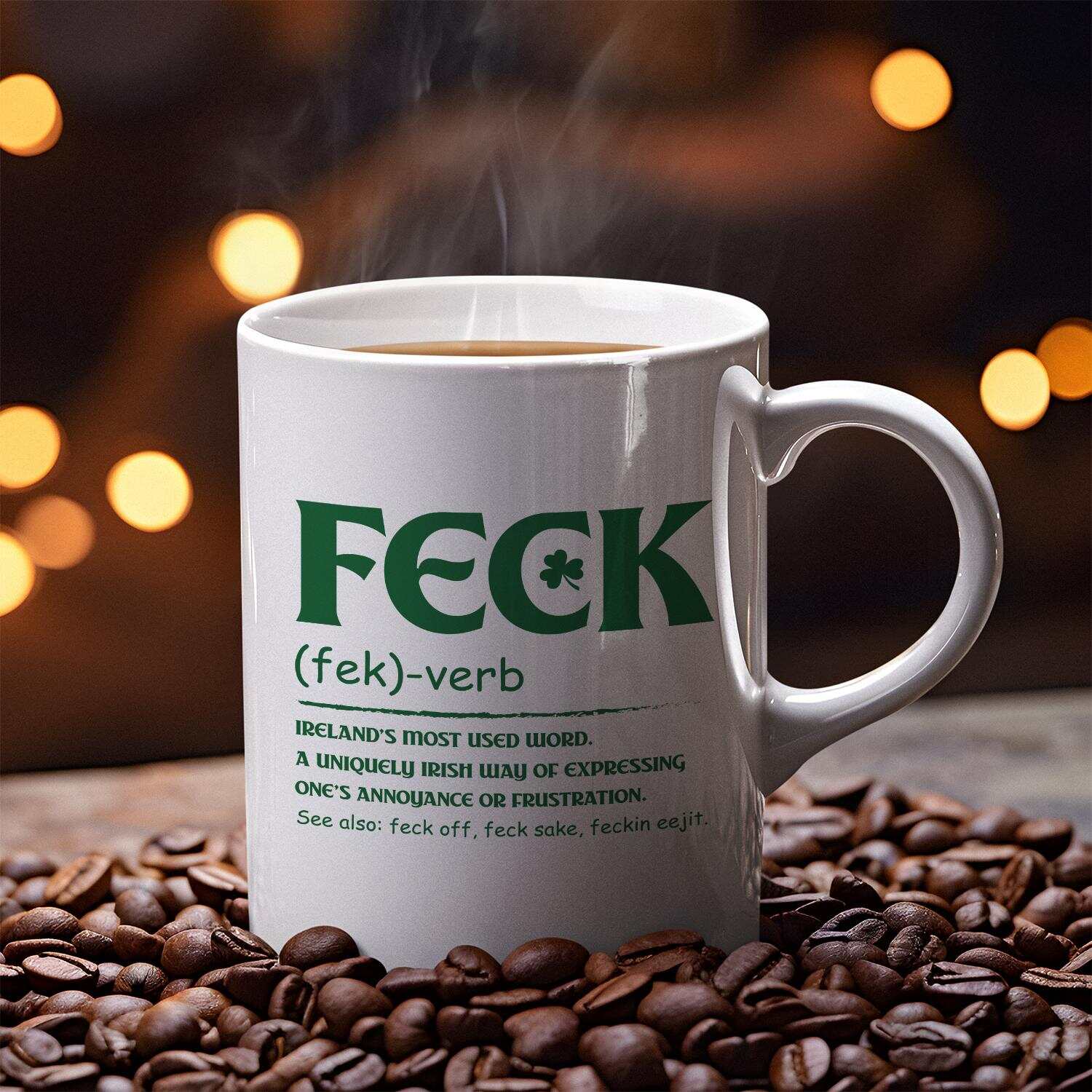 Funny Irish 'Feck' Coffee Mug - St. Patrick's Day Gift