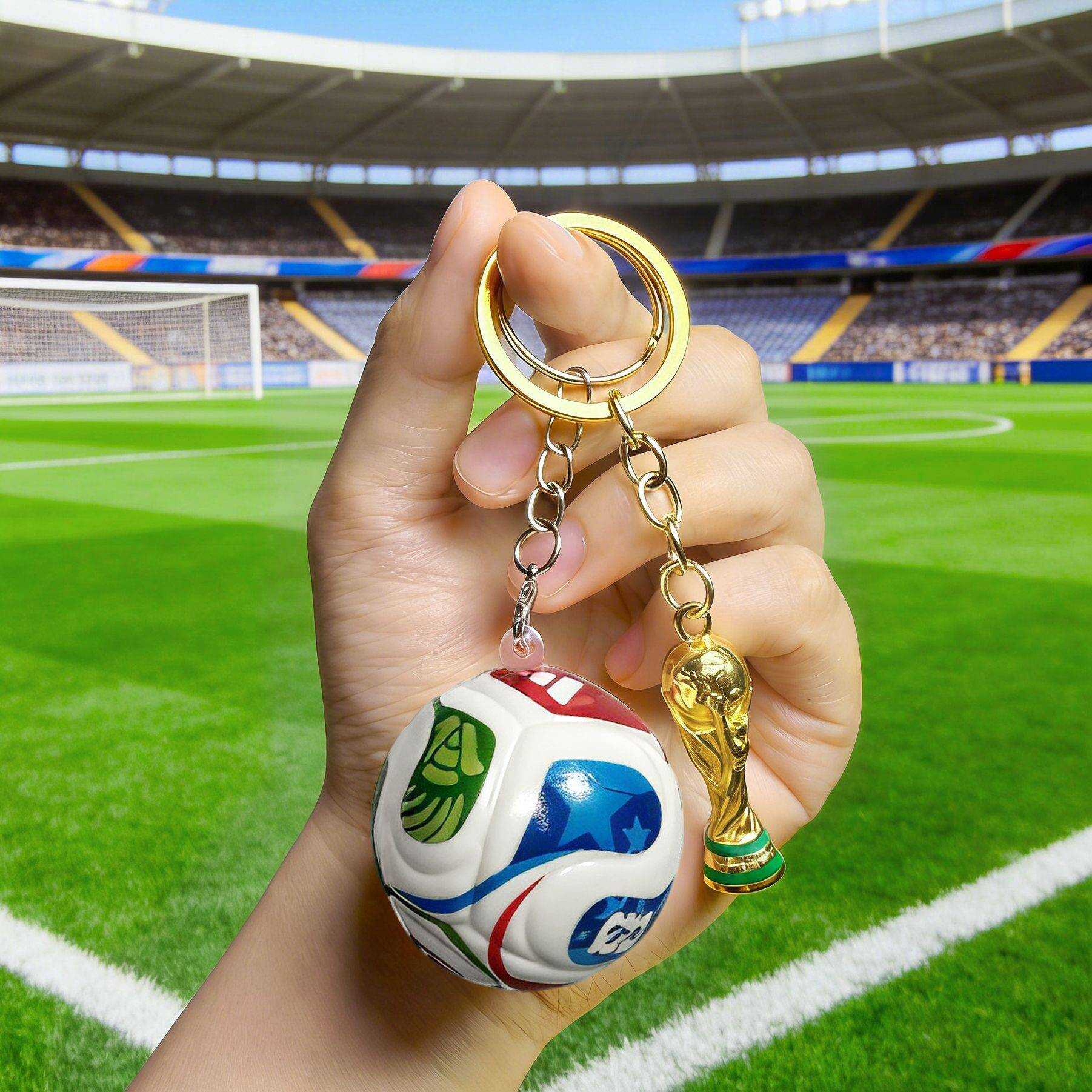 ⚽🏆 Trophy & Ball Keychain