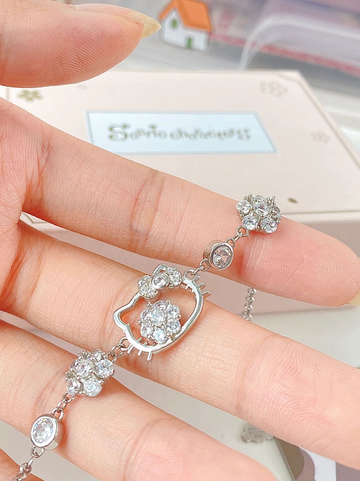 Hellokitty Sterling Silver Cute Bracelet