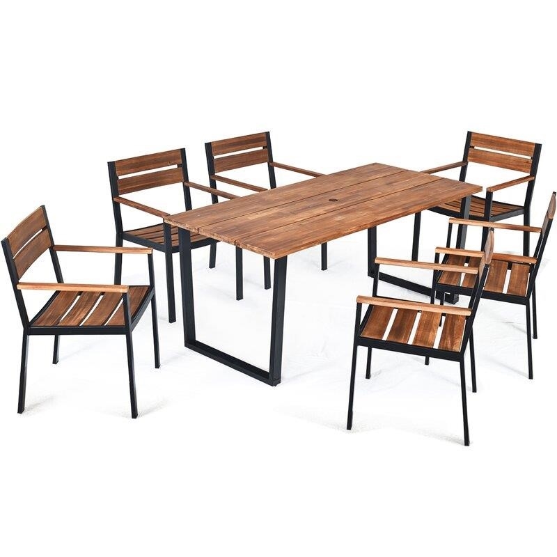 Damorian Rectangular 6 - Person 69'' Long Dining Set