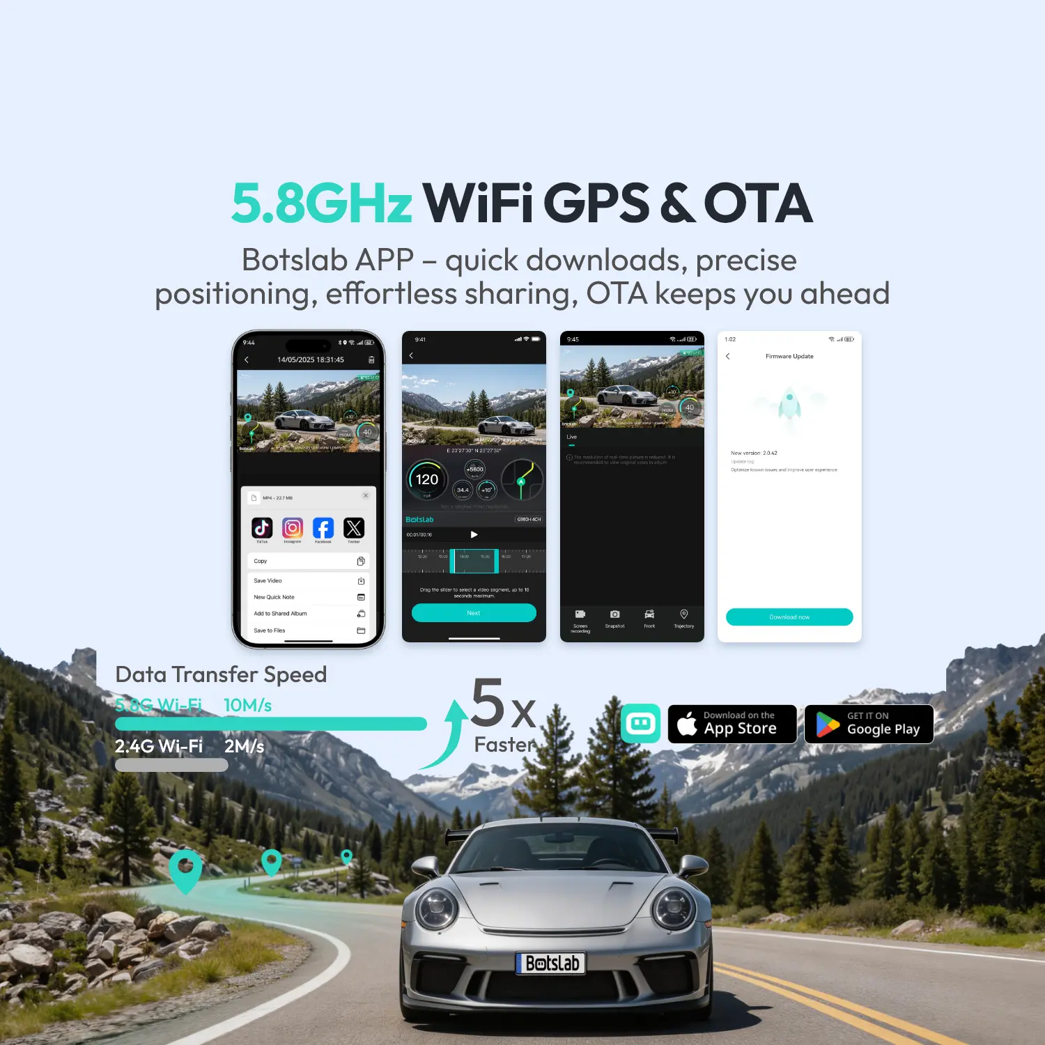 3K 4 Channel Dash Cam 3.18” Touch Screen