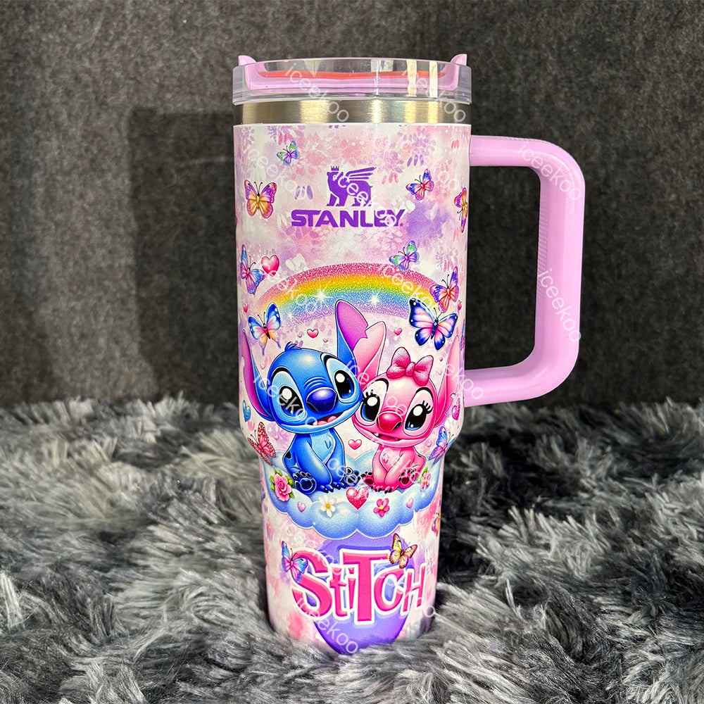 Stitch and Angel Butterfly 40oz Tumbler 🚢Free Shipping🚢