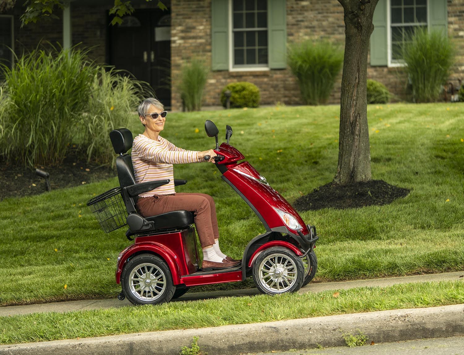 Heavy Duty 4-Wheel Mobility Scooter - 60V/20Ah,35 Miles for Seniors 500lbs with Adjustable Seat and Drum Brake