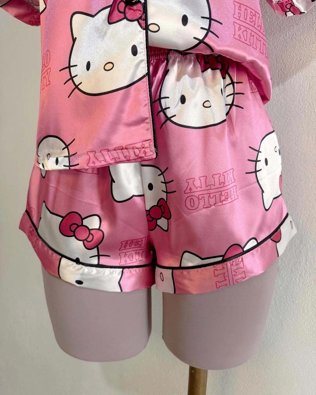 Sanrio Womens Silk Satin Pajama Sets（S-XXXL）