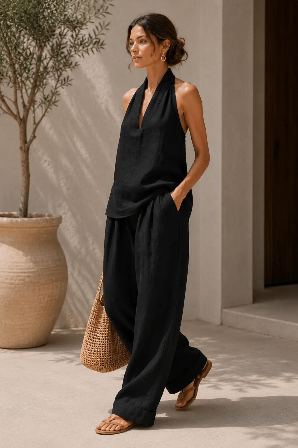 Summer Linen Two-Piece Set