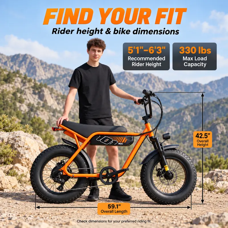 🔥Last Chance Sale🔥V101 1500W Fat Tire Electric Bike