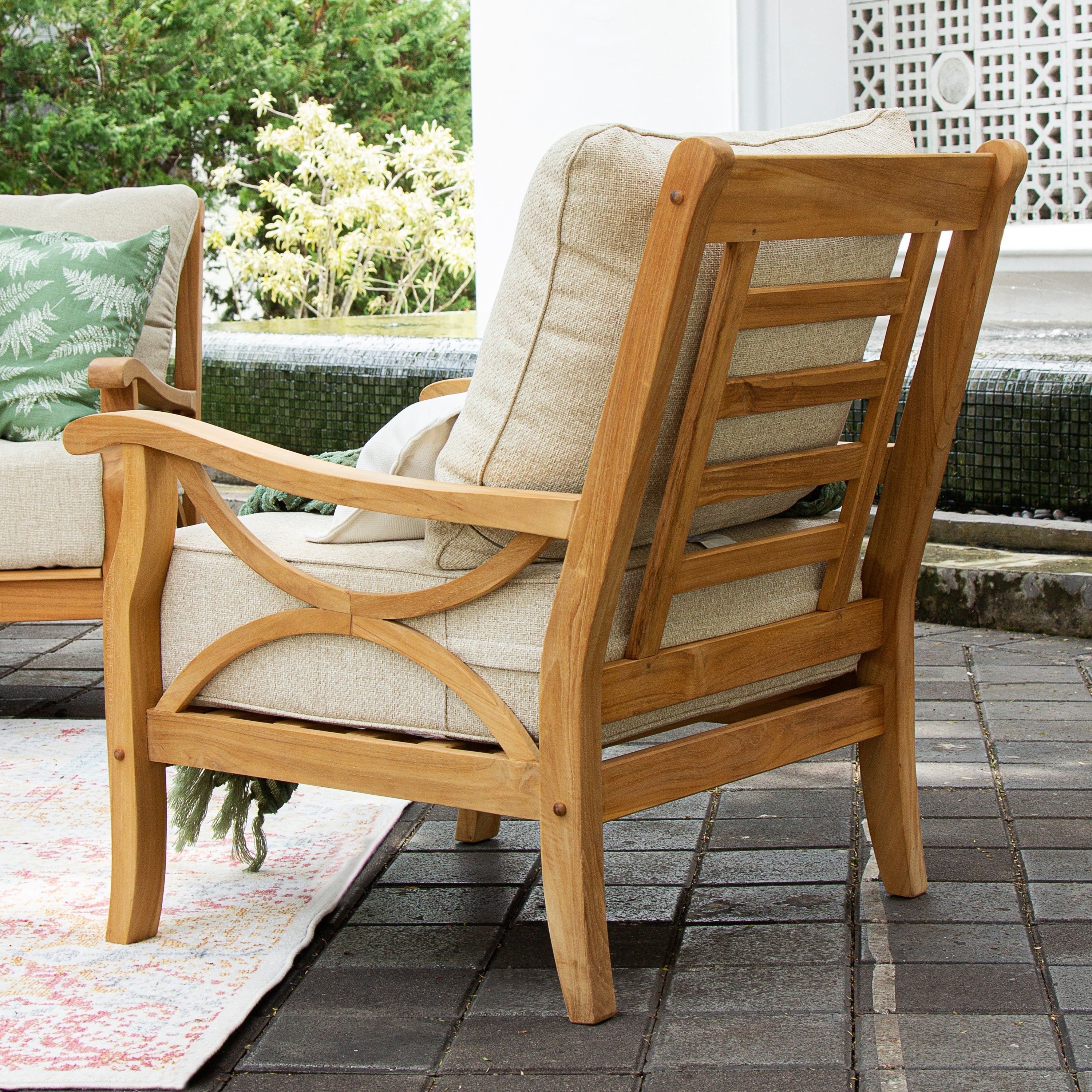 Cambridge Casual Lowell 5-piece Teak Wood Outdoor Conversation Set