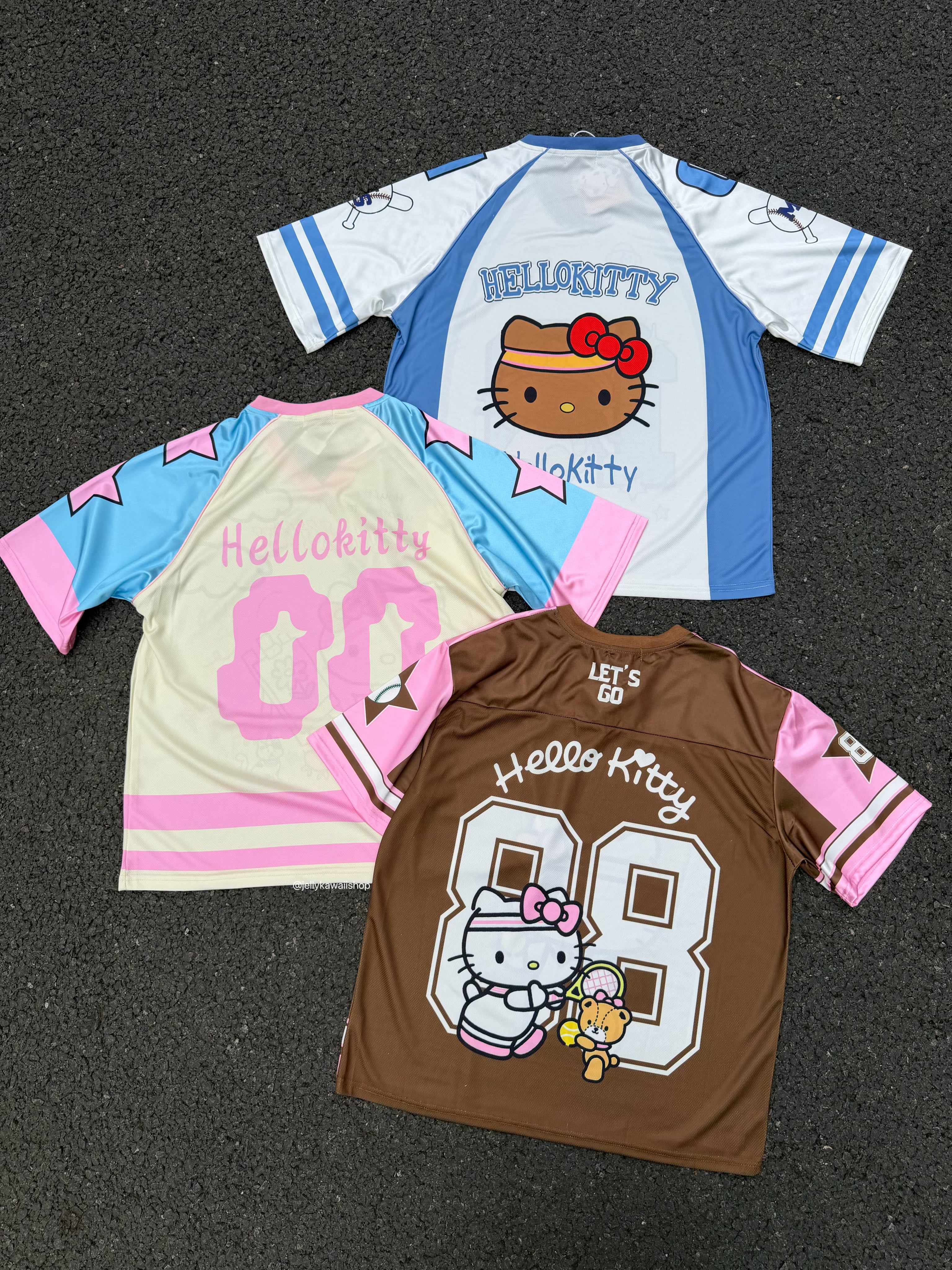 Hellokitty Jersey Shirts Loose T-Shirts