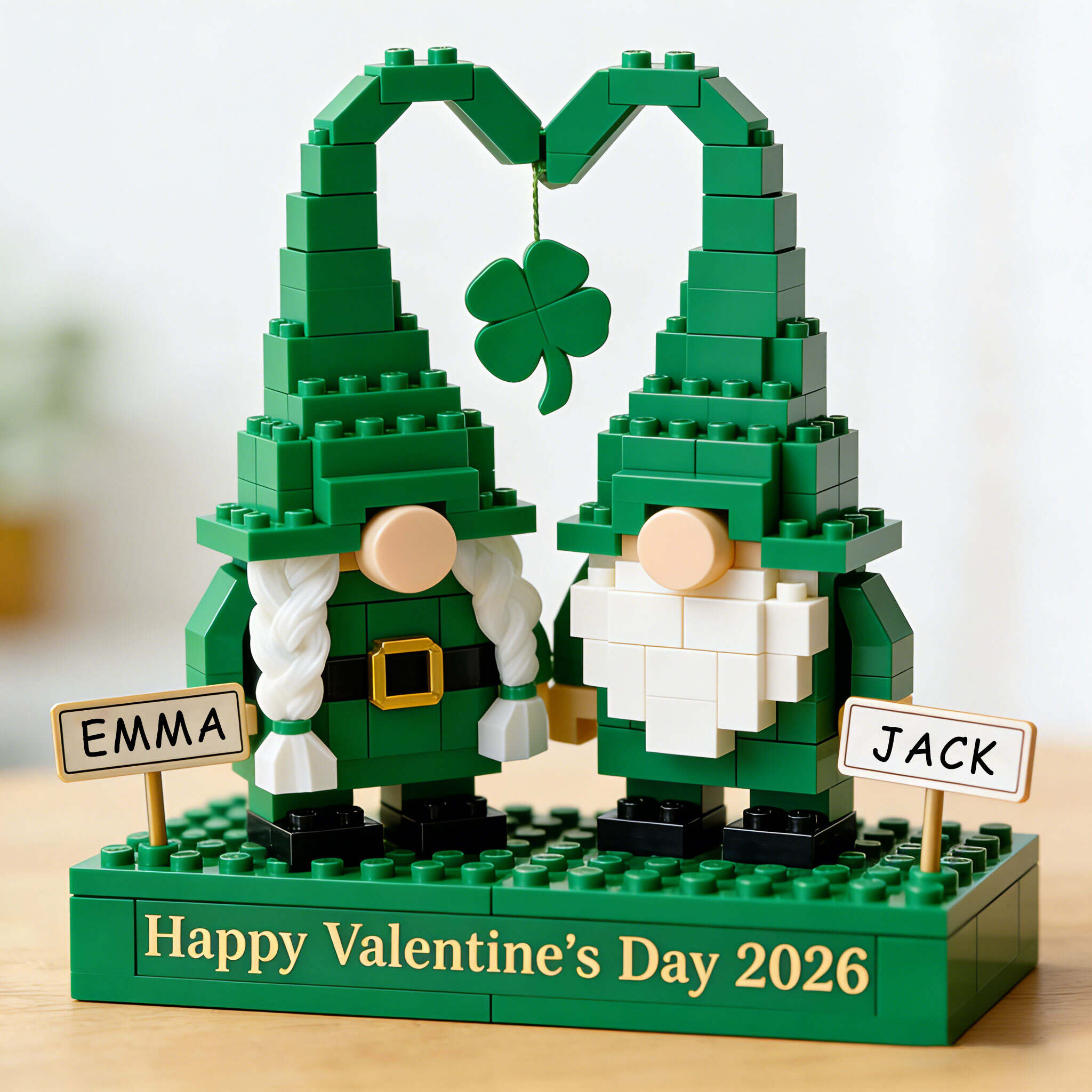 Love & Luck in Bricks: Your Irish Valentine Gnome Set