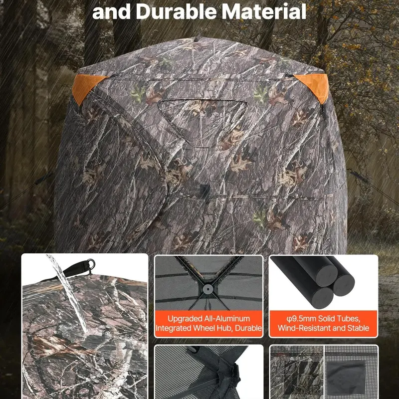 270° See-Through Hunting Blind for 2-3 Person Pop-Up Deer