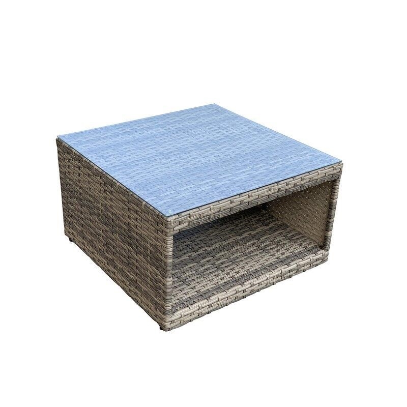 Alhambra Wicker/Rattan 4 - Person Seating Group with Cushions