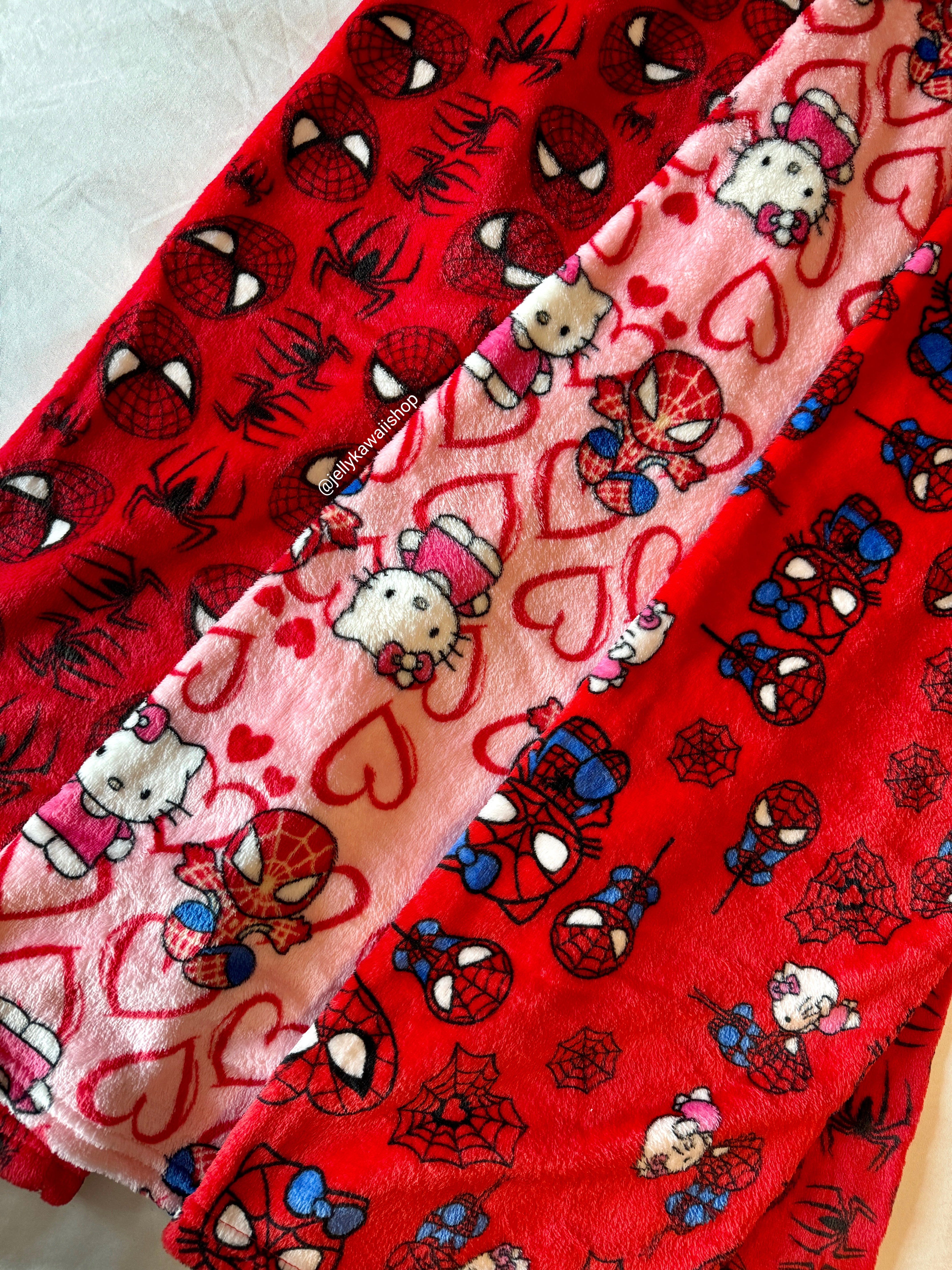 Hellokitty Spiderman Plush Pajama Pants