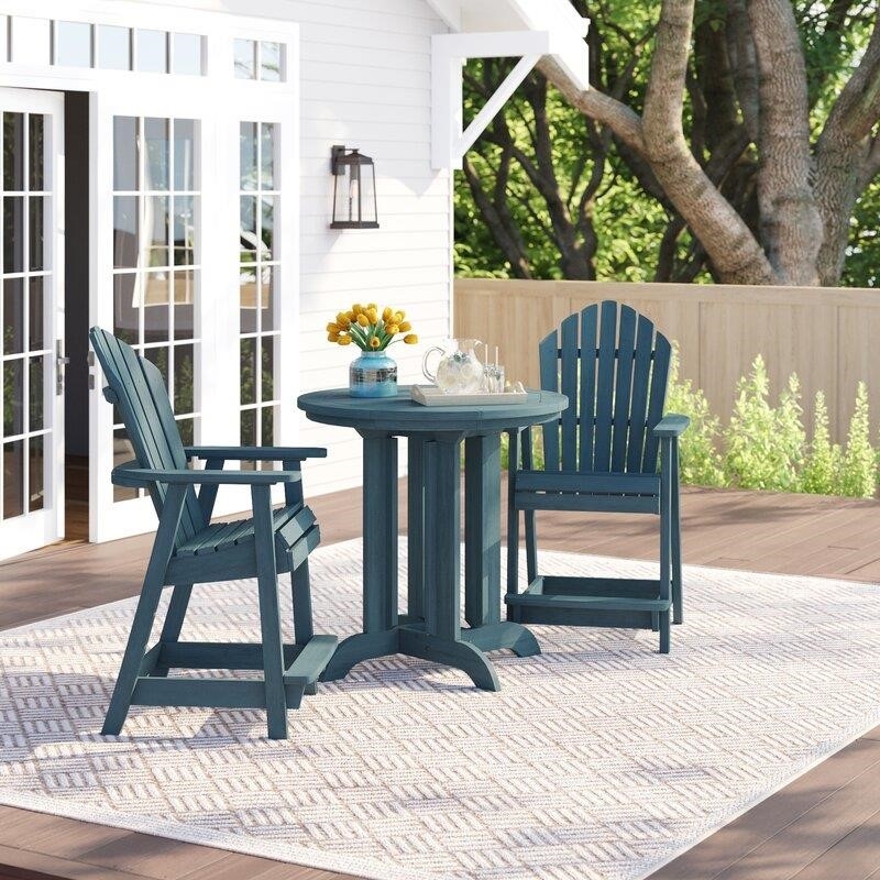 Anette Round 2 - Person 36'' Long Bar Height Dining Set