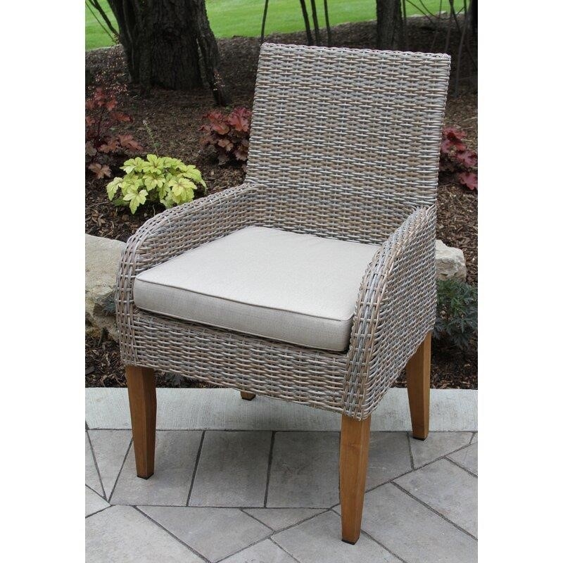 Carter Round 6 - Person Teak Dining Set with Cushions