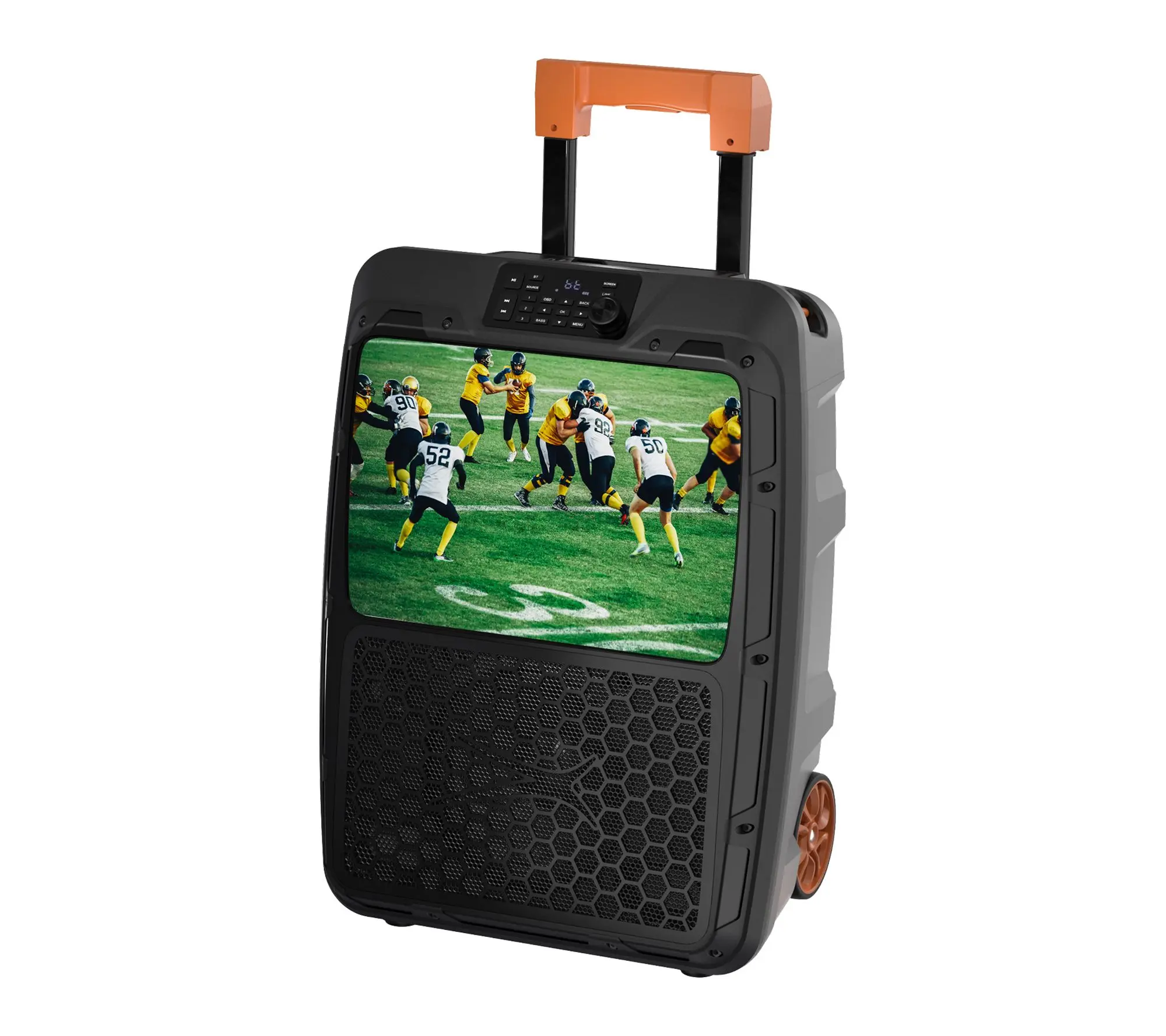 🔥 Turn Any Place Into a Party! 14.1” Screen Portable Entertainment Speaker with 2 Wireless Mics