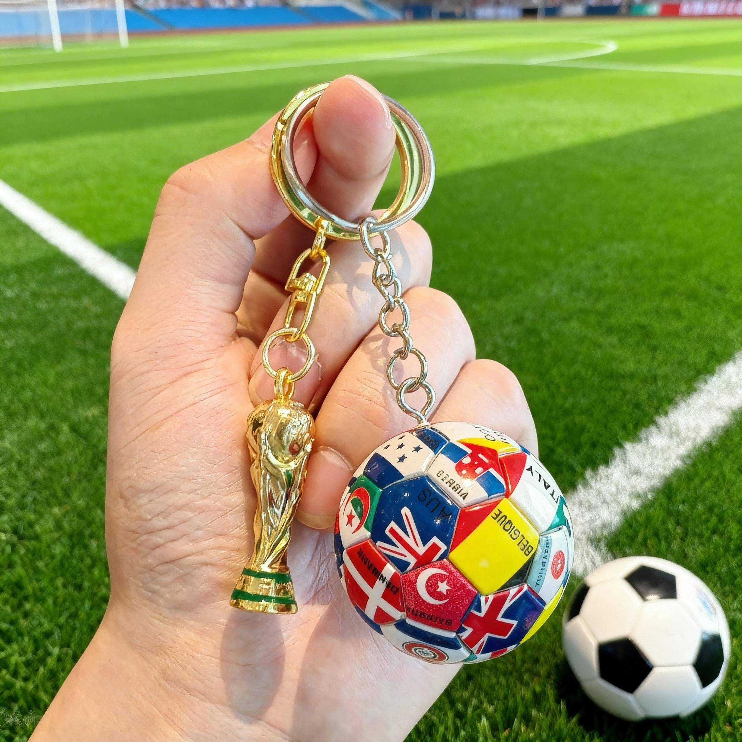 ⚽🏆 Trophy & Ball Keychain