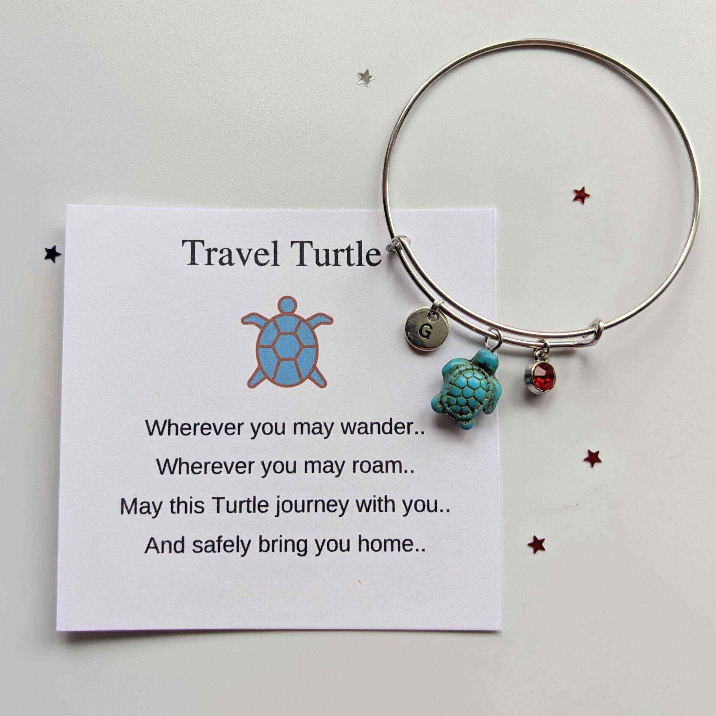 Adjustable travel turtle bracelet | Gift for a friend