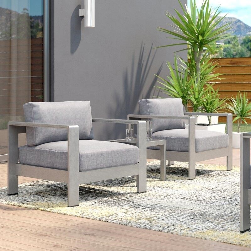 Coline Square Bistro Set with Cushions