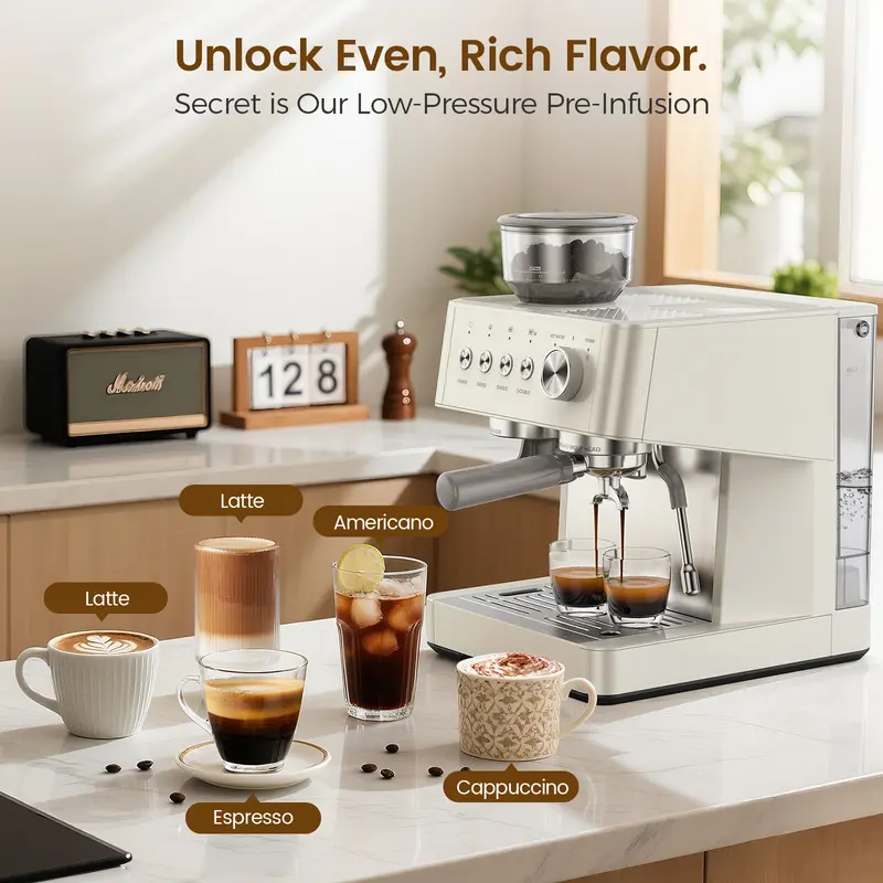 🔥Last Chance Sale🔥58mm Commercial Espresso Machine with Barista Grinder and Milk Frother