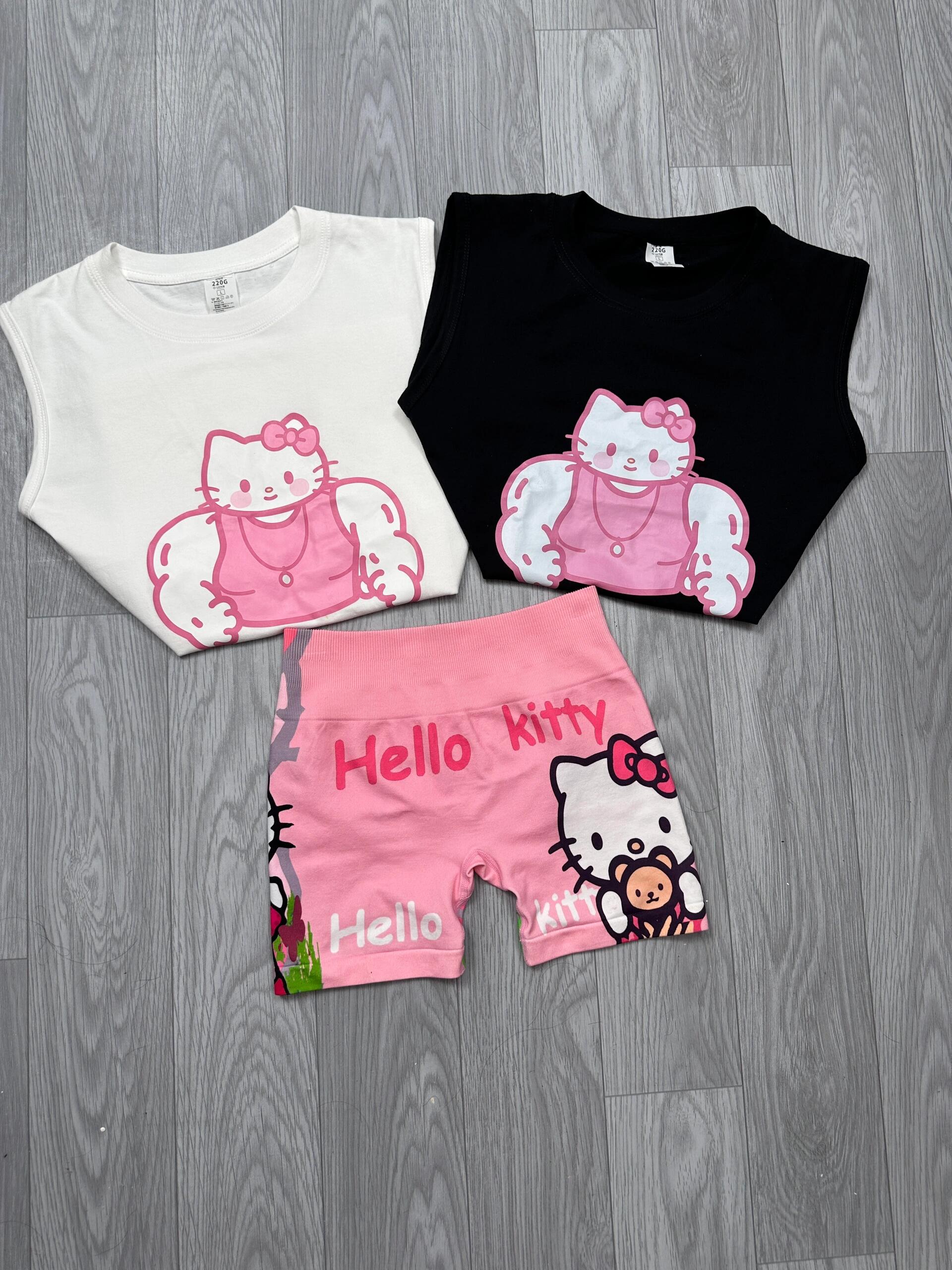 Hellokitty Sleeveless Tank Tops Casual Loose Fit T Shirts