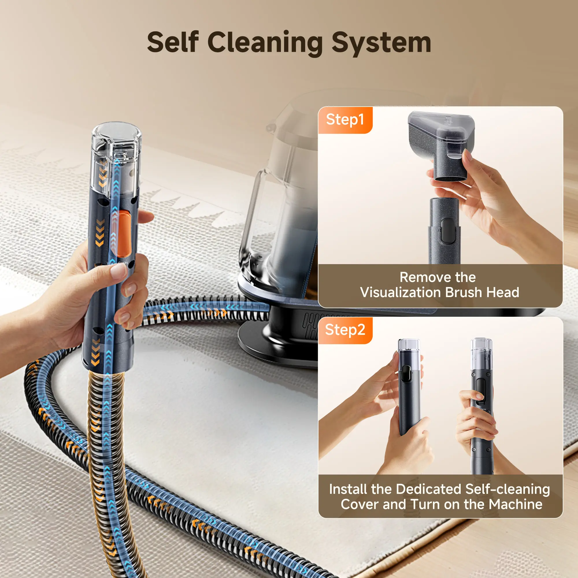 Portable Carpet Cleaner Machine ZY, 18000Pa