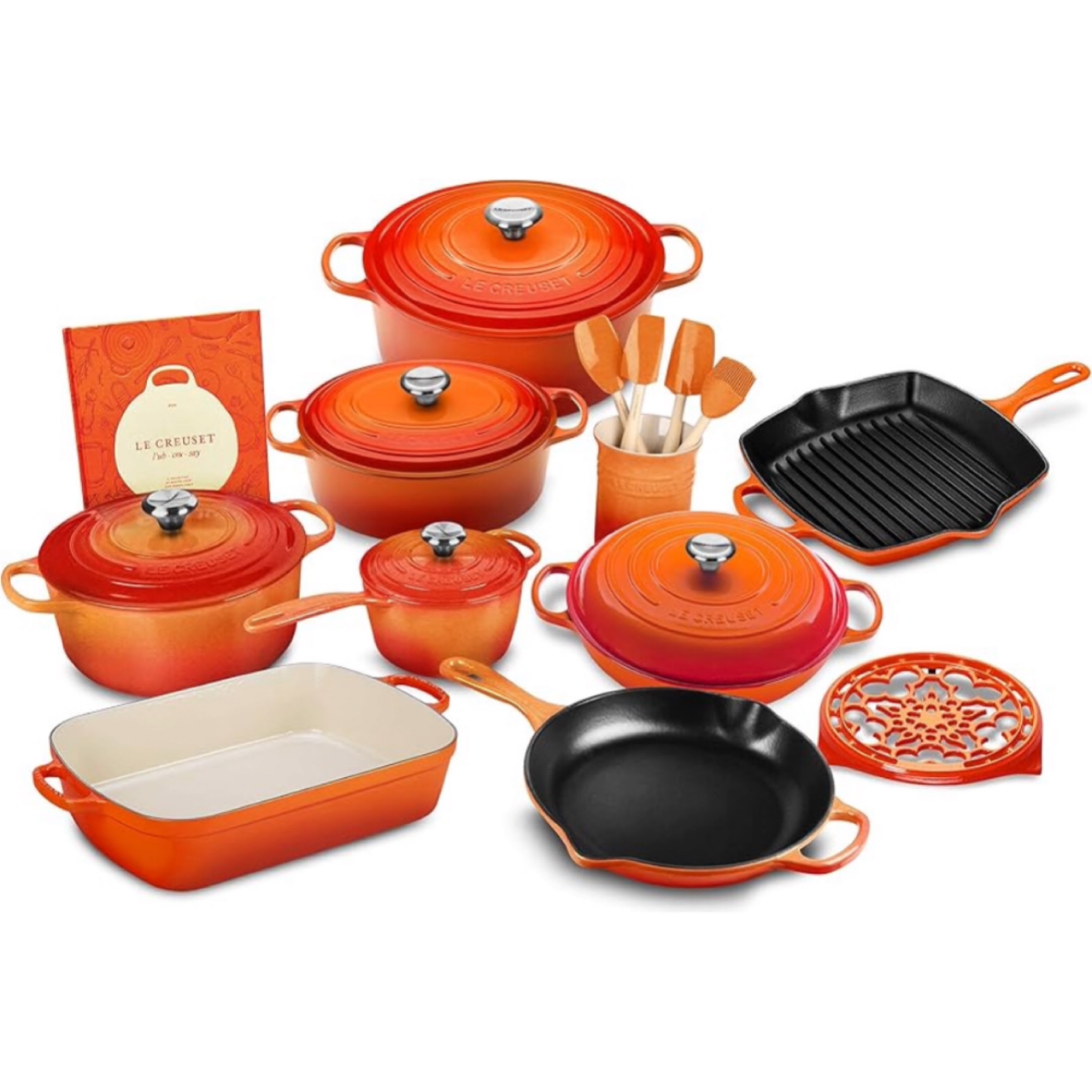 Le Creuset Mixed Material 20-Piece Set - Cerise