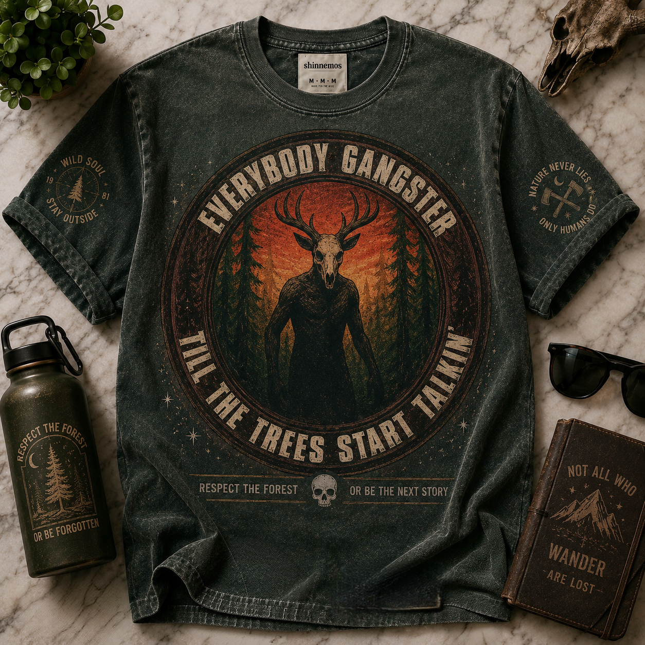 Forest Gangster Vintage Graphic T-shirt