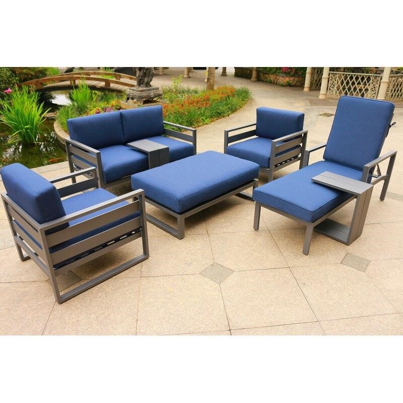 Aves Metal 5 - Person Seating Group with Cushions