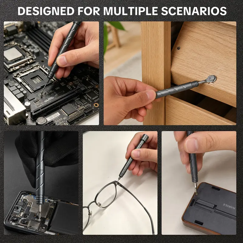 🔨55 In 1 Magnetic Screwdriver Set 360° Handle Special Bits for PC Chassis & Home Appliance Repair