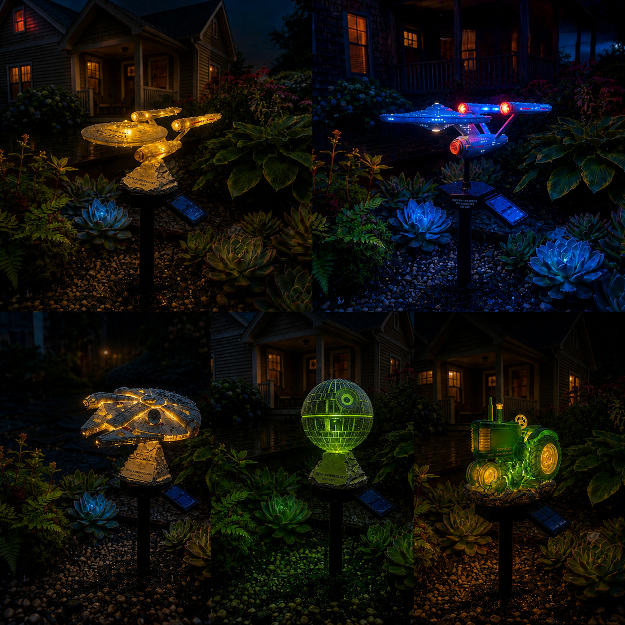 ✨Sci-Fi Starship Solar Garden Light