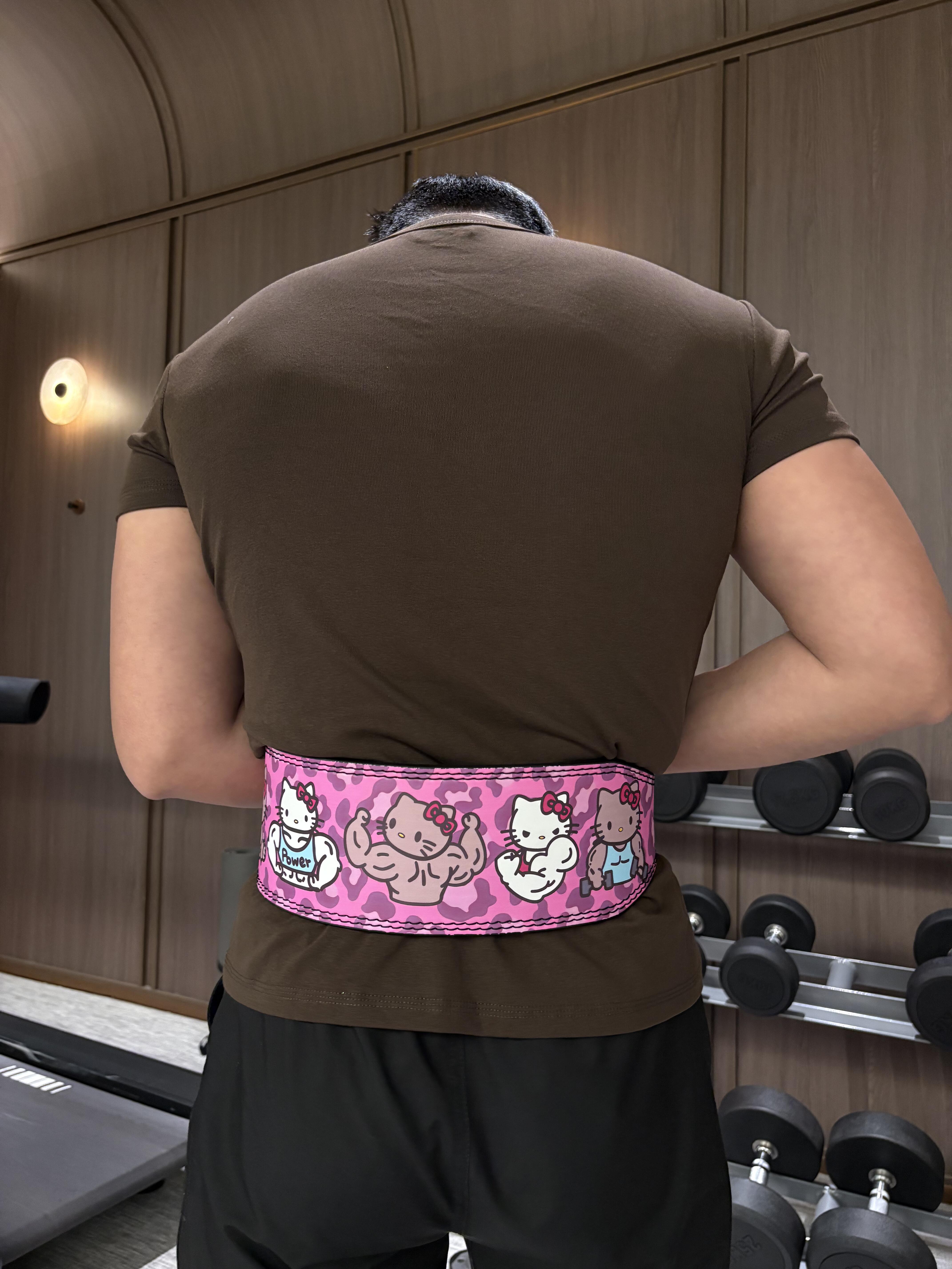 Hello Kitty Weight Lifting Belt Leather Gym Belts Back Support