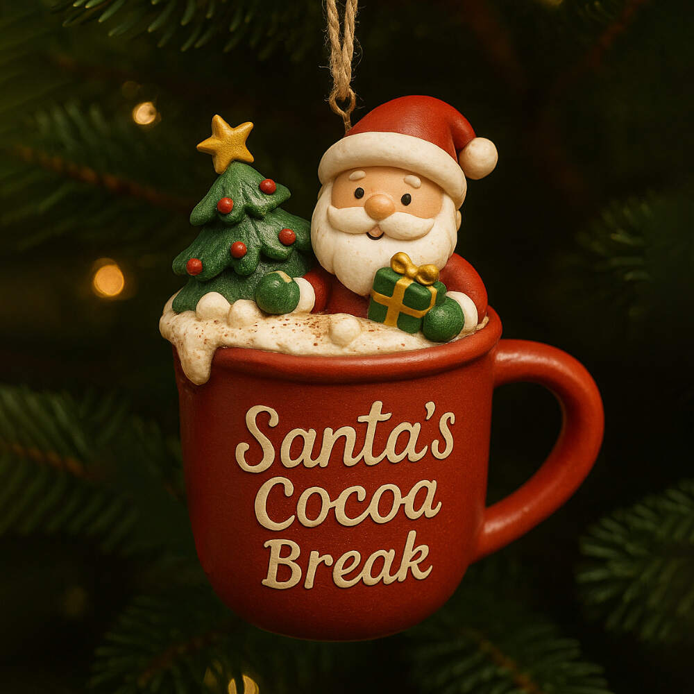 Whimsical Christmas Drink Ornament