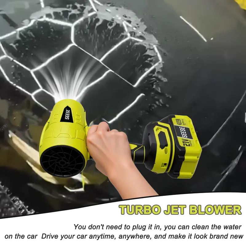 SEESE Turbo Jet Blower Cordless Air Duster - Dry the Whole Car Without Touching the Paint