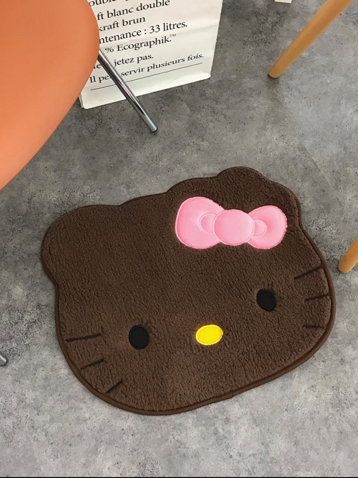 Hellokitty Shaped Bathroom Rugs