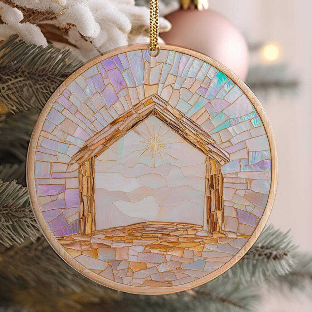 Christian Mosaic Ceramic Ornament