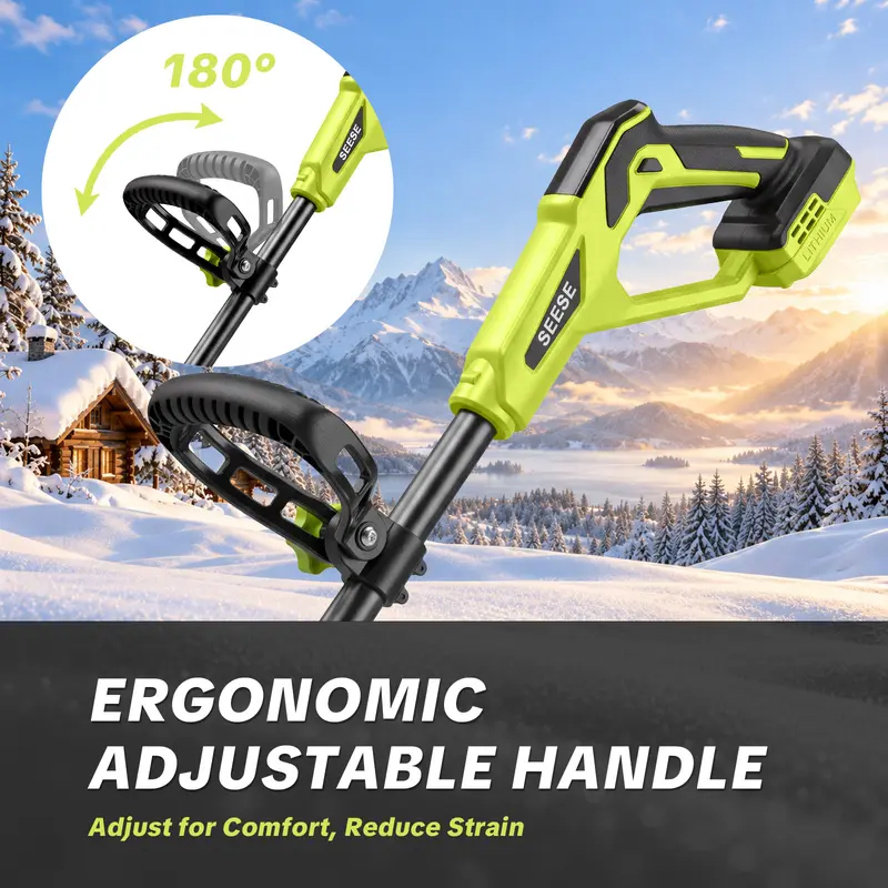 🔥Last Chance Sale🔥21V Cordless Snow Shovel with 2×3.6Ah Batteries, Adjustable Handle & Directional Snow Chute