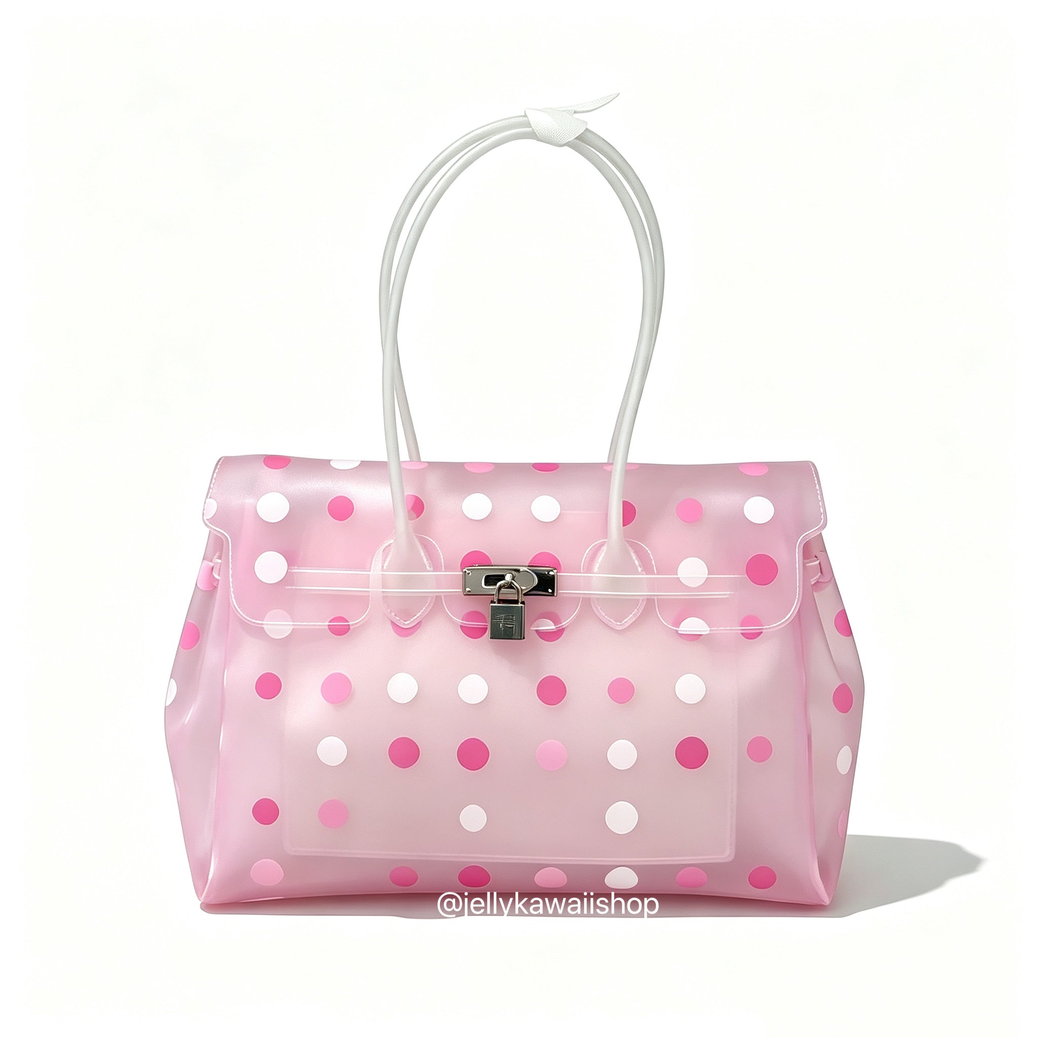 Girly Polka Dots Jelly Tote Shoulder Bag