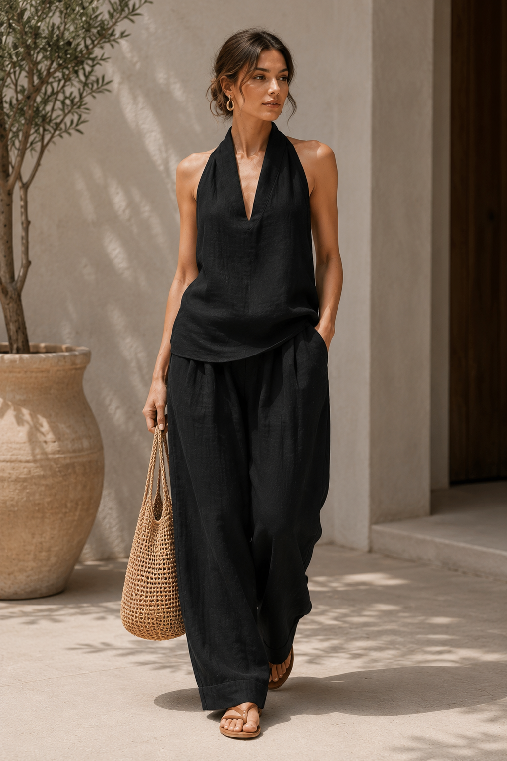 Summer Linen Two-Piece Set