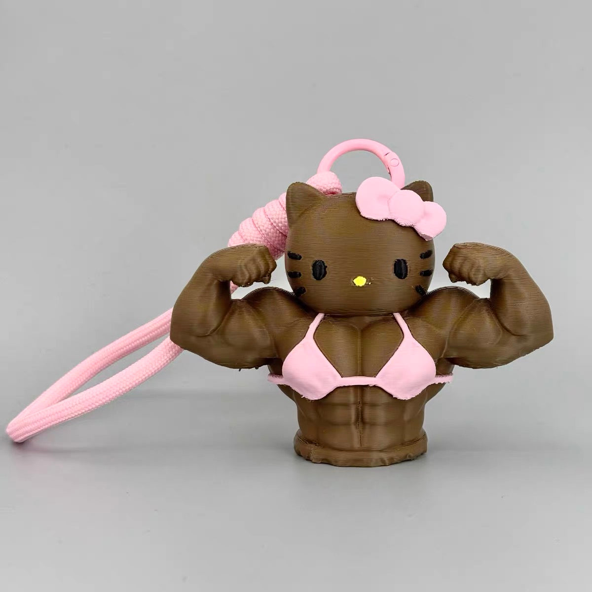 Hellokitty Muscle Fitness 3D Printed Bag Charm
