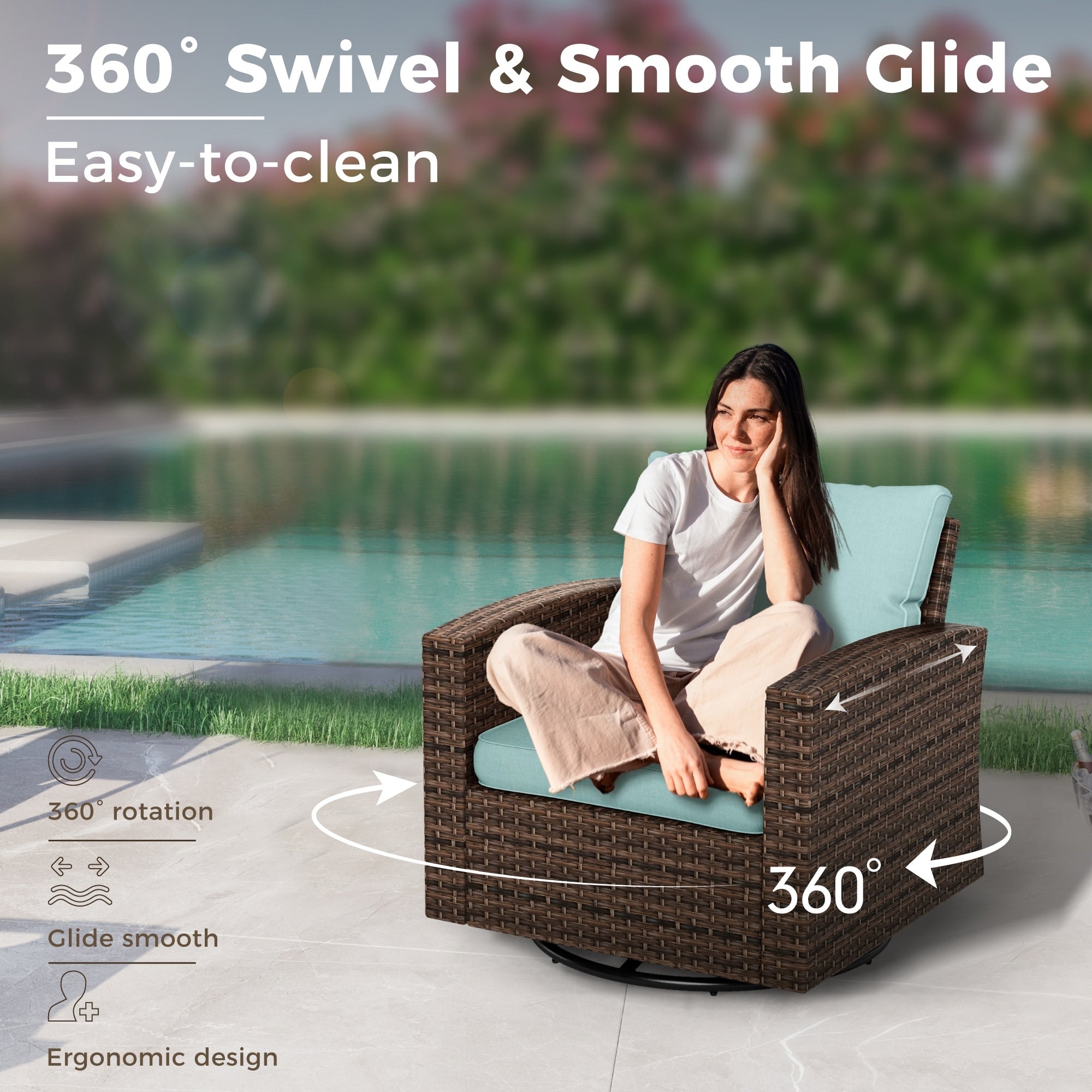 5/9-Seat Patio Furniture Wicker Rattan Outdoor Deep Seating Sectional Sofa Large Conversation Set
