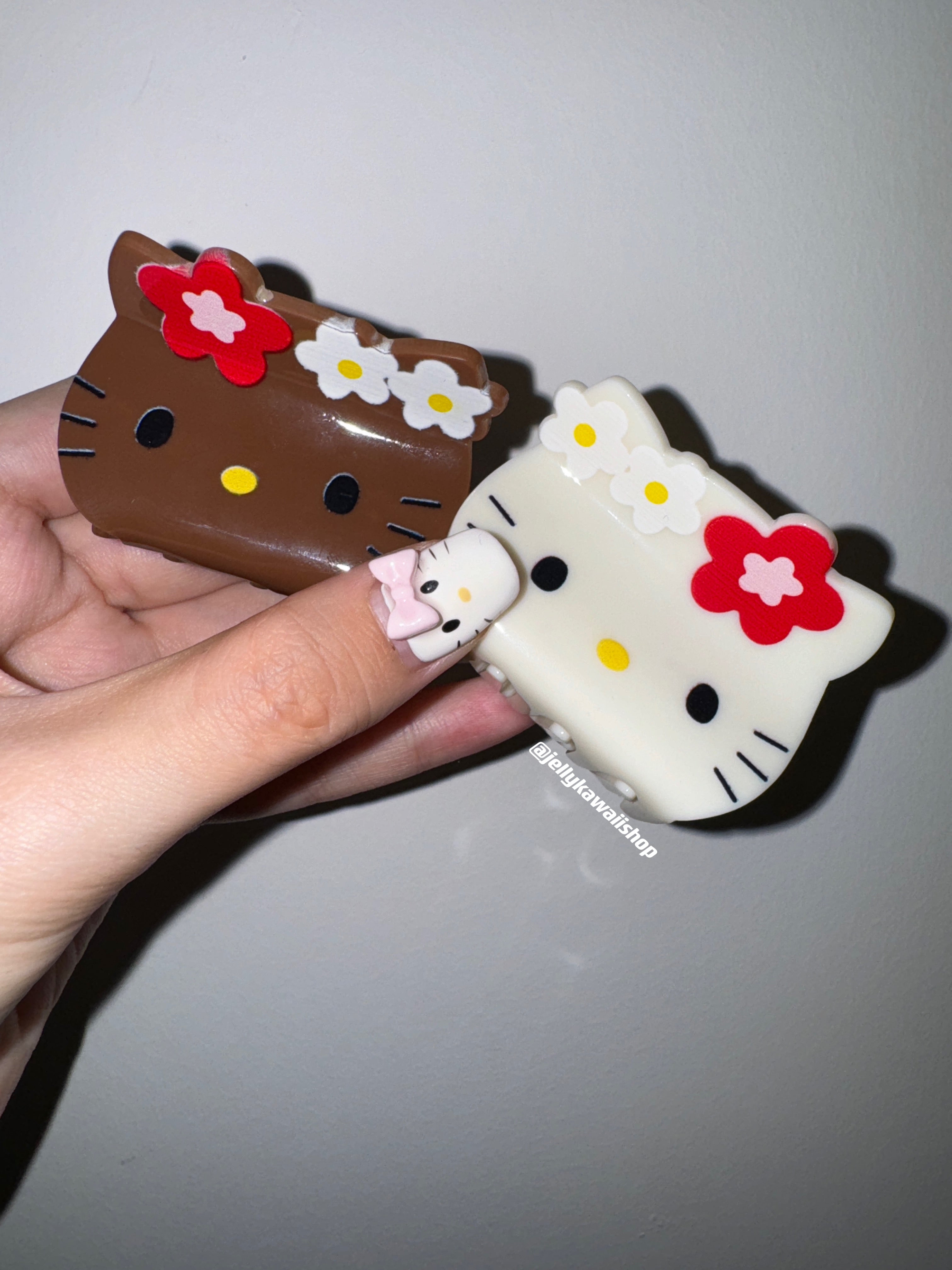 Tan Hellokitty Hair Clip Hair Pin Vance clip Hair Accessories｜2 Count (Pack of 1)